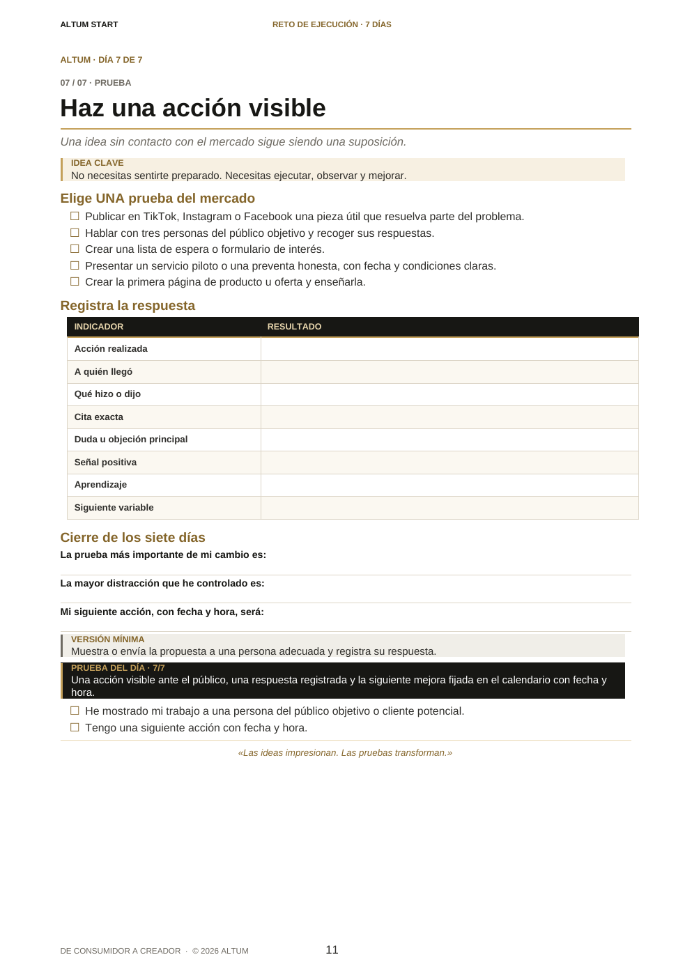 Reto gratuito ALTUM · 7 días