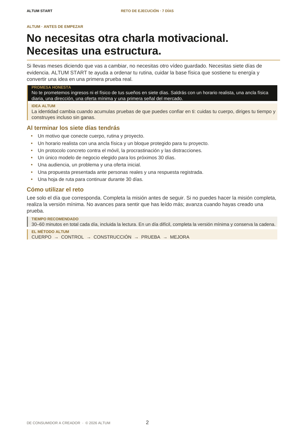 Reto gratuito ALTUM · 7 días